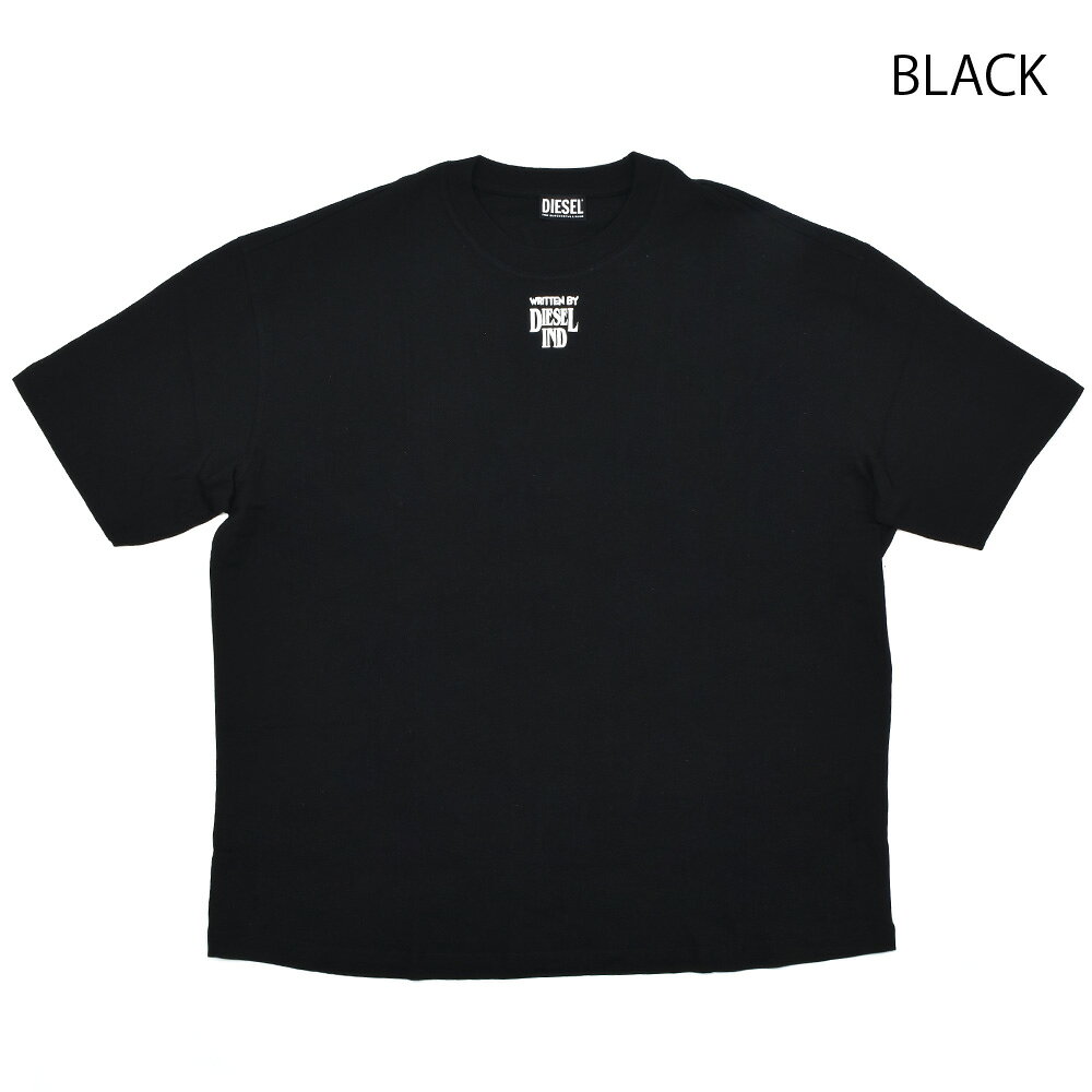 【Rakuten Fashion THE SALE】ディーゼル DIESEL Tシャツ メンズ カットソー クルーネック 半袖 プリントT ルーズフィットTシャツ ブラック ホワイト 黒 白 DIESEL T-WASH-G3【送料無料】