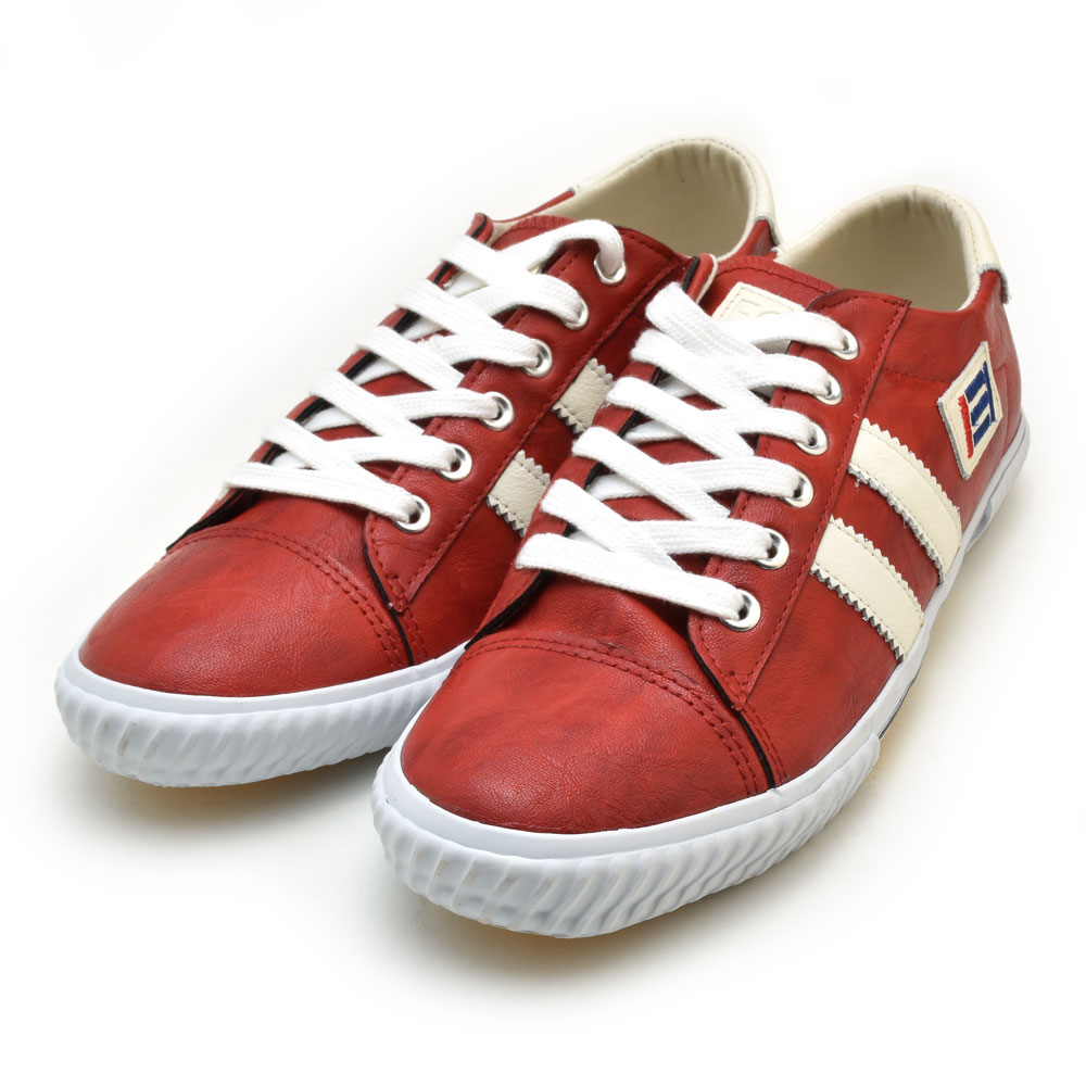【11/25 0：00〜23：59 エントリー＆楽天カード利用でポイント5倍】スニーカー メンズ レッド ホワイト 赤 白 エクリプス マカロニアン 靴 シューズ 42013 ECLIPS