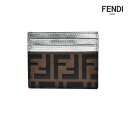 フェンディ カードケース ズッカ柄 メンズ レディース パスケース ブラウン FENDI CARD CASE【送料無料】