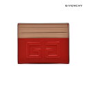 ジバンシー GIVENCHY BB6 024B 05E/626 CARDCASE ツートン カードホルダー カードケース パスケース ベージュ 赤系 レディース【送料無料】