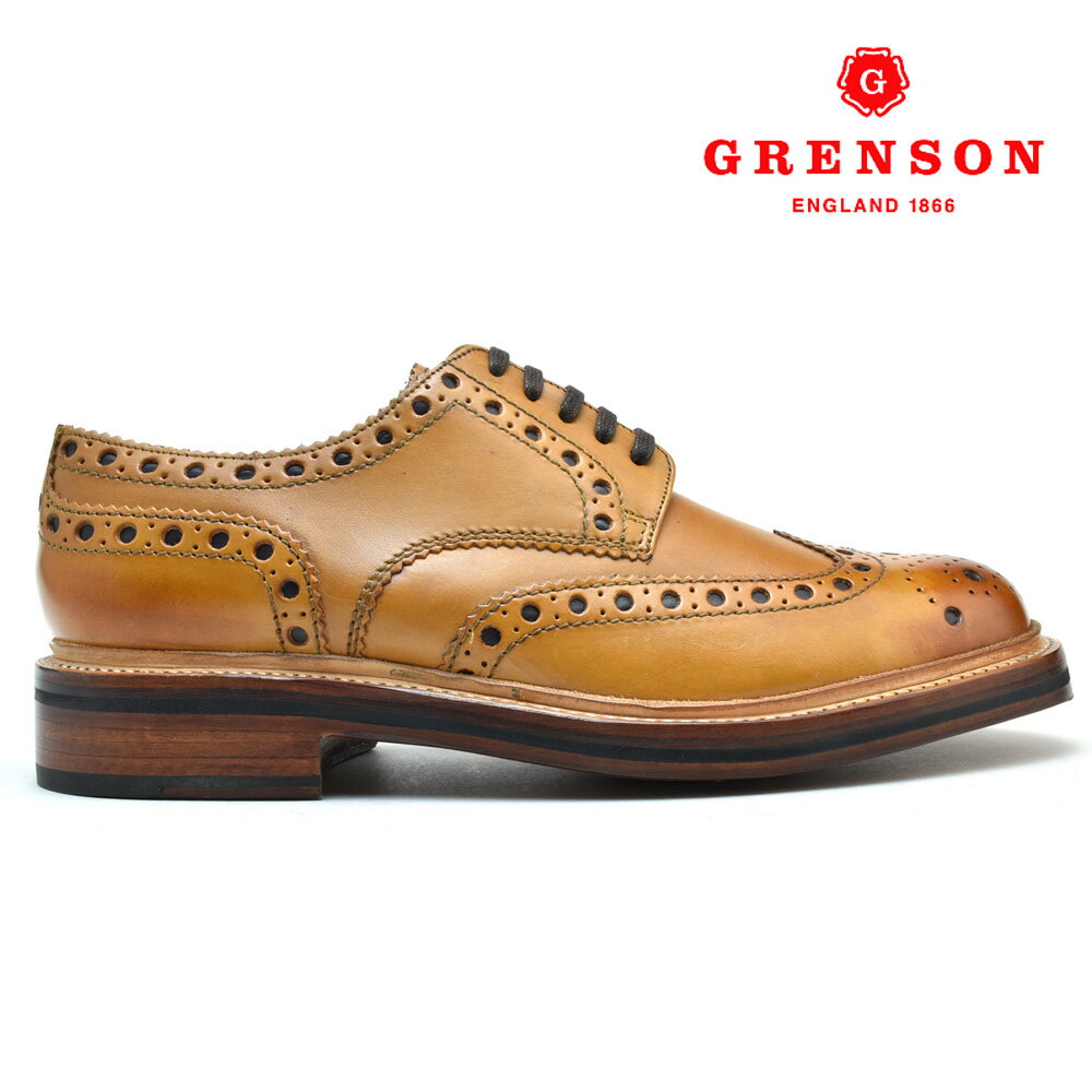 【交換送料無料】グレンソン アーチー タン カーフ GRENSON ARCHIE 110006 TAN CALF 英国製 革靴 メンズ 【送料無料】