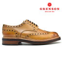 GRENSON / グレンソン グレンソンは1866年創業のイギリスの老舗シューズブランドです。 グレンソンの創業者は、靴職人ウィリアム・グリーン氏で、その歴史はノーサンプトンシャー州のラシュデンに開いた小さな工房から始まりました。 一人の靴職人から始まった小さな工房には、やがて多くの職人が集まり、事業は順調に発展。1895年には法人化され、1911年には現在のような生産スタイルを確立し、英国紳士靴の代名詞的存在として世界中から認められるようになります。1974年に制作されたアメリカ映画「華麗なるギャツビー」においては、衣装を担当したラルフローレン氏のセレクトによりグレンソンの靴が登場し、注目を集めました。 【GRENSON / グレンソン】一覧はこちら 送料について ＜送料無料の場合＞北海道・一部離島沖縄 900円1200円 送料の詳細はこちらブランド GRENSON /グレンソン 商品名 ARCHIE/アーチー 素材/スペック カラー　：　タン レザー　：　カーフ ソール　：レザーソール ワイズ　：　G 生産国　：　イギリス製 商品説明 グレンソンは1866年創業のイギリスの老舗シューズブランドです。 グレンソンの創業者は、靴職人ウィリアム・グリーン氏で、その歴史はノーサンプトンシャー州のラシュデンに開いた小さな工房から始まりました。 一人の靴職人から始まった小さな工房には、やがて多くの職人が集まり、事業は順調に発展。1895年には法人化され、1911年には現在のような生産スタイルを確立し、英国紳士靴の代名詞的存在として世界中から認められるようになります。1974年に制作されたアメリカ映画「華麗なるギャツビー」においては、衣装を担当したラルフローレン氏のセレクトによりグレンソンの靴が登場し、注目を集めました ▼注意▼ 当商品は【並行輸入品（海外正規品）】となります。製品の制作工程上でのオイルシミによります色ムラやボンド接着跡、縫製の際の"シワ"や"キズ"等がある場合もございますが、これらは不良品ではなく、製造上やむを得ないものとなります。 着用に支障の無い傷や輸入による箱のつぶれ、多少の汚れもご了承下さいませ。これは当商品の風合いの範囲内ですので完璧な商品をお求めの方には不向きな商品です。 ご注意点 ※新品ですが一部箱が破損している場合が御座います。 ※細かなキズや型抜き跡などが見られる場合があります。 ※実物とパソコンモニター画面では、見た目の色に多少違いがある場合が御座います。 ※輸送上の都合等により商品に多少の汚れや傷などが付いている場合がございます。 上記の点を予めご了承のうえご注文いただきますようお願いいたします。