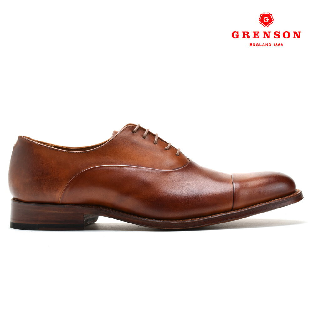 グレンソン GRENSON BERT TAN HAND PAINTED 111894 バート オックスフォード シューズ 革靴 紳士靴 レースアップシューズ タン メンズ