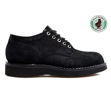 ハソーン HATHORN MACHINE OXFORD SHOES 104NWC BLACK ROUGHOUT LEATHER White's ブラック ラフアウト 黒 スエード ホワイツブーツ 【送料無料】