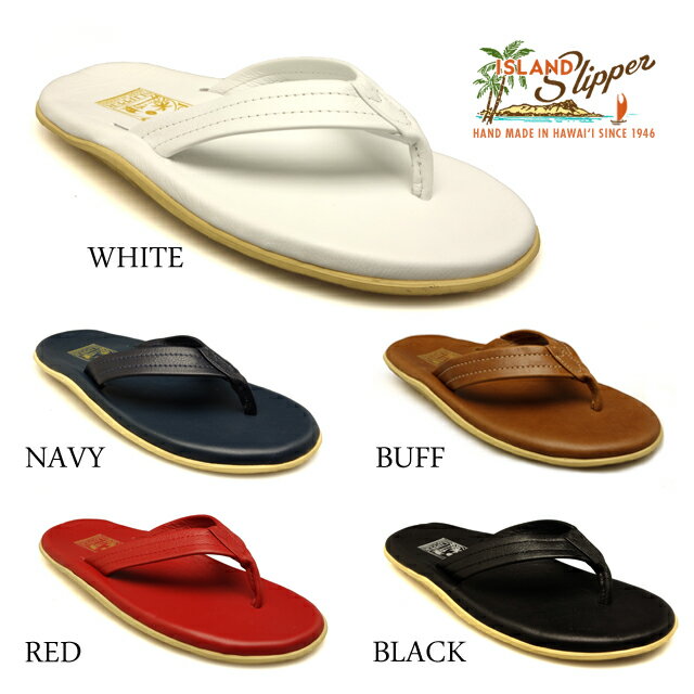 アイランド スリッパー ISLANDSLIPPER PT202 メンズ リゾートサンダル レザー WHITE RED NAVY BUFF BLACK ハワイ 【送料無料】