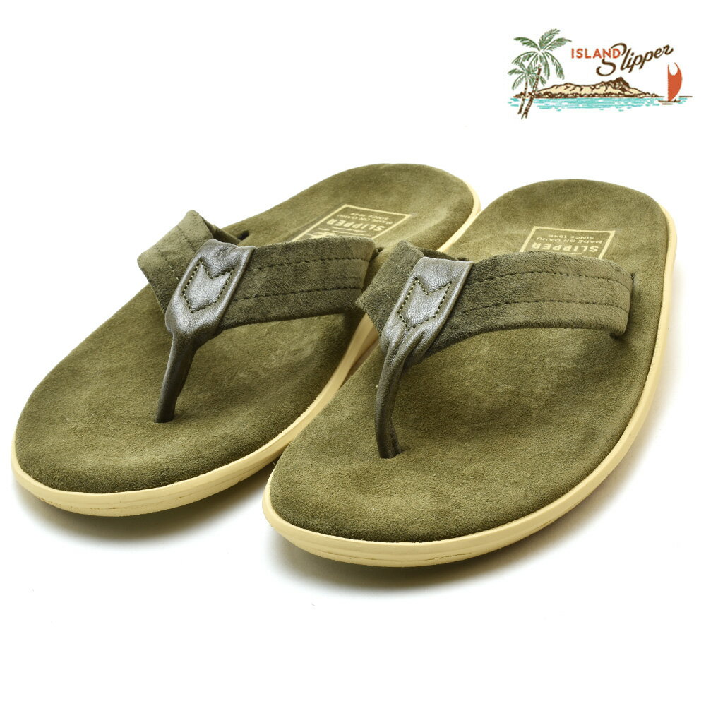 アイランドスリッパ ビーチサンダル ビーサン スエード グリーン オリーブ メンズ レディース ISLANDSLIPPER PT203SL SUEDE THONG ARMY GREEN OLIVE【送料無料】