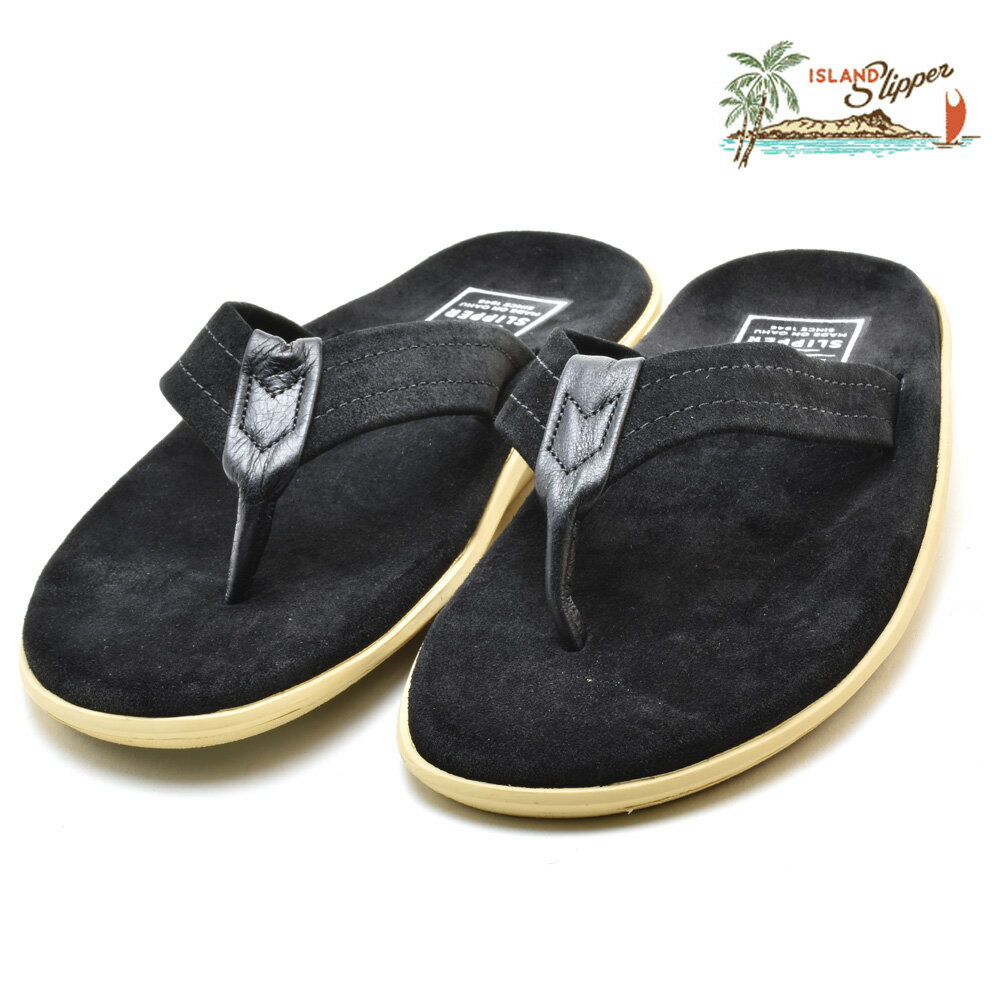 アイランドスリッパ ビーチサンダル ビーサン スエード ブラック メンズ レディース ISLANDSLIPPER PT203SL SUEDE THONG BLACK【送料無料】