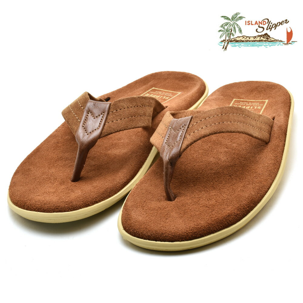 アイランドスリッパ ビーチサンダル ビーサン スエード グリーン ブラウン系 メンズ レディース ISLANDSLIPPER PT203SL SUEDE THONG PEANUT【送料無料】