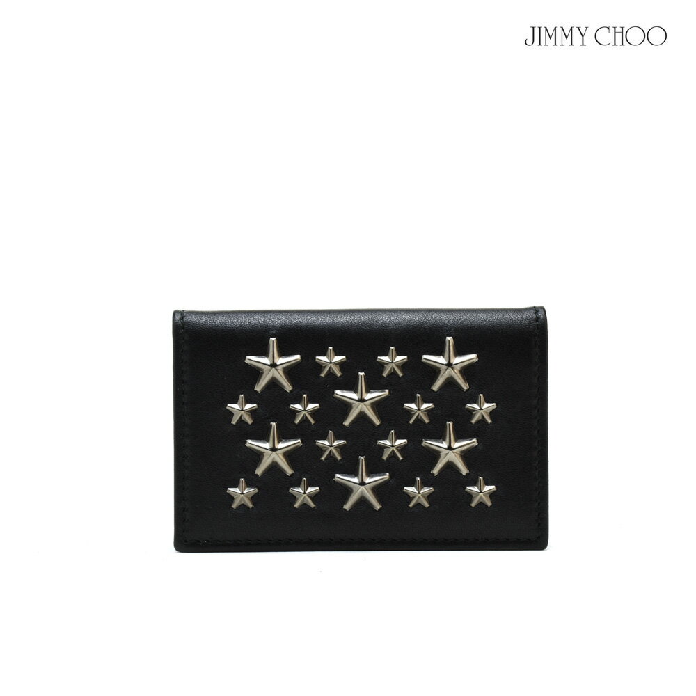 ジミーチュウ ジミーチュウ JIMMY CHOO BELSIZE BLS/BLACK/GUNMETAL ベルサイズ スタースタッズ カードケース パスケース 名刺入れ ブラック 黒 ガンメタル レディース メンズ【送料無料】