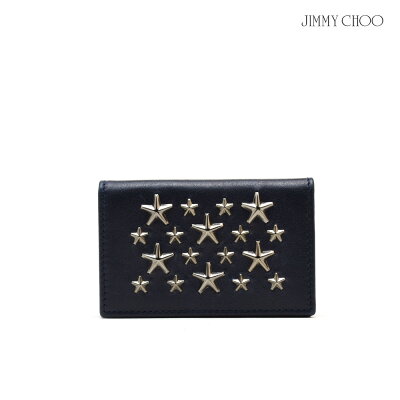 【お買い物マラソンSALE】ジミーチュウ JIMMY CHOO BELSIZE BLS/INK/GUNMETAL ベルサイズ スタースタッズ カードケース パスケース 名刺入れ ネイビー系 レディース メンズ【送料無料】