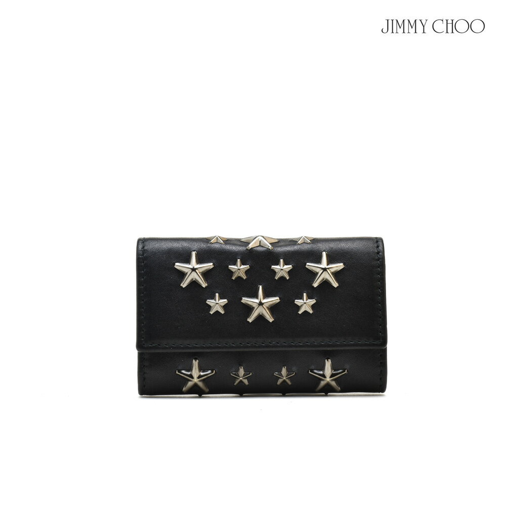 レザー キーケース（メンズ） ジミーチュウ JIMMY CHOO HOWICK BLS/BLACK/GUNMETAL スタースタッズ 6連キーケース キーリング レザー ブラック 黒 ガンメタル メンズ【送料無料】