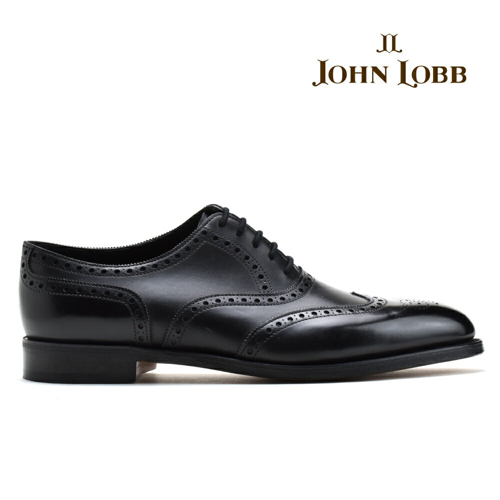 【交換送料無料】ジョンロブ JOHN LOBB STOWEY BLACK CALF ストーウェイ フルブローグシューズ オックスフォードシューズ ビジネスシューズ ドレスシューズ 革靴 Eワイズ ブラック 黒 メンズ【送料無料】