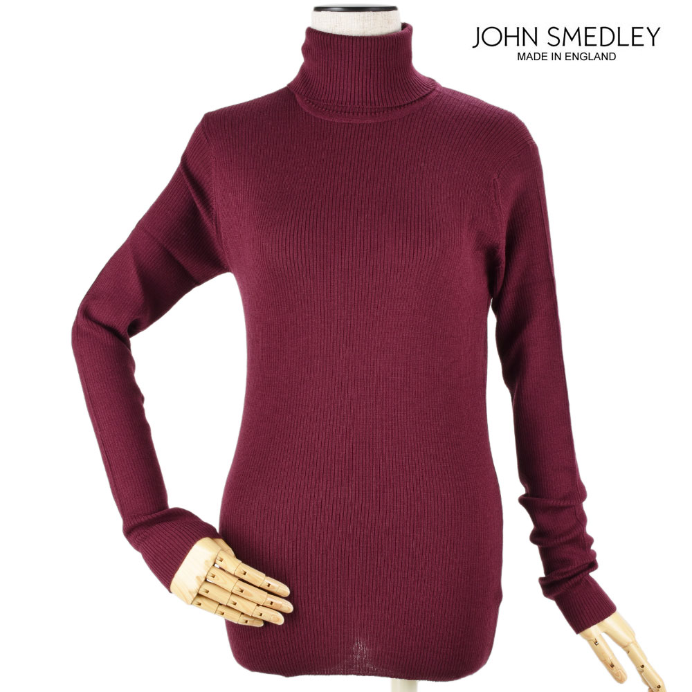 ジョンスメドレー トップス レディース ジョンスメドレー JOHN SMEDLEY massey-maroon MASSEY マッセイ ハイネック ニット セーター レディース マルーン【送料無料】