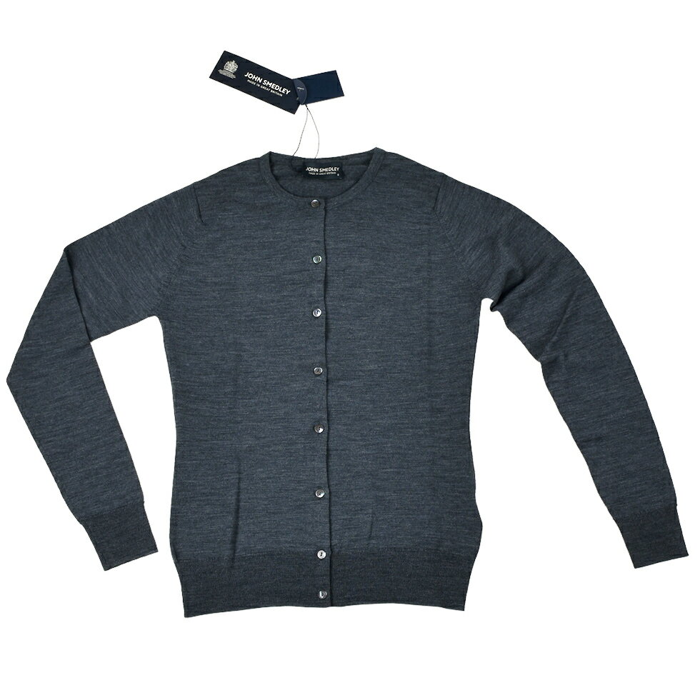 ジョンスメドレー カーディガン レディース JOHN SMEDLEY ジョンスメドレー カーディガン 9132PANSY CHARCOAL DARK GREY ME レディース/カーデ/羽織り/母の日/ギフト 【送料無料】