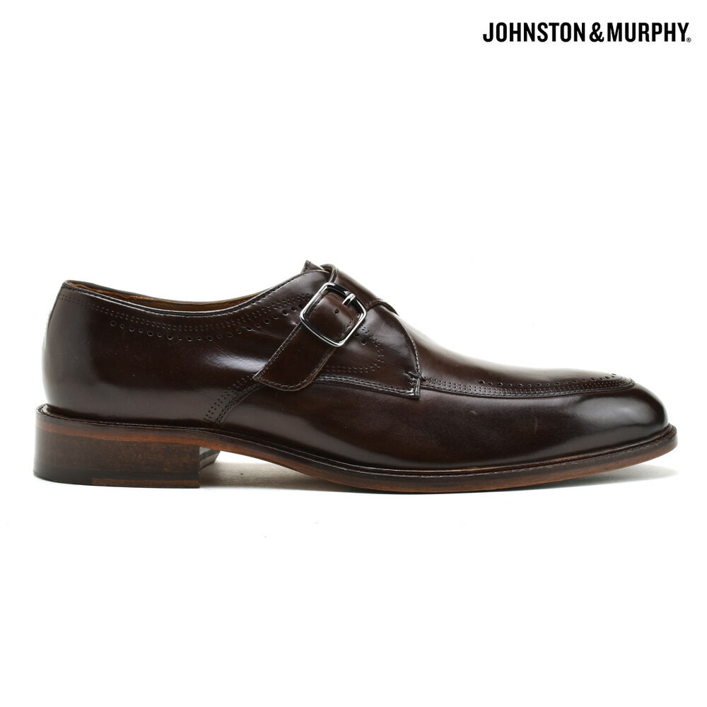 ジョンストン＆マーフィー モンクストラップ メンズ ビジネスシューズ 革靴 マホガニー JOHNSTON&MURPHY SAYER