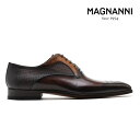 【交換送料無料】マグナーニ MAGNANNI 19534 CAOBA 内羽根プレーントゥ レースアップシューズ ドレスシューズ ビジネスシューズ ボロネーゼ製法 ダークブラウン メンズ【送料無料】