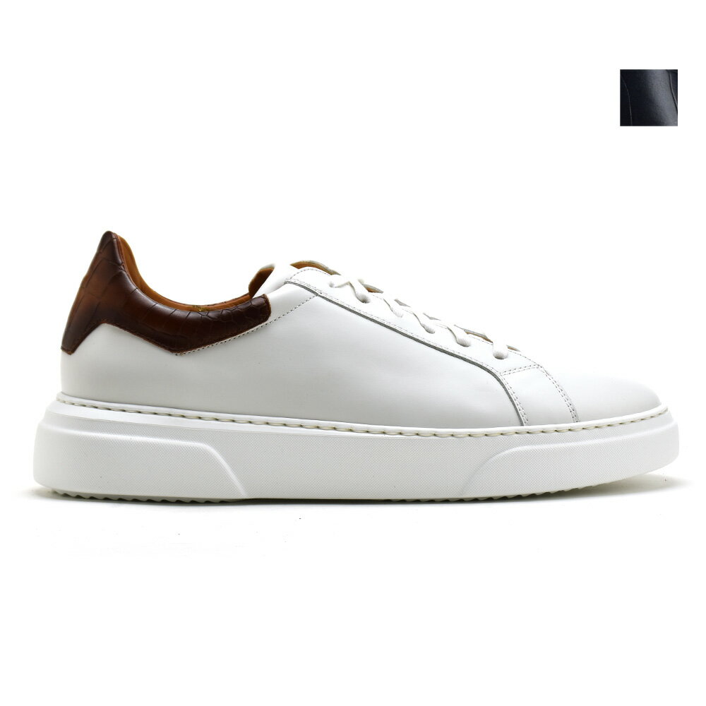 【交換送料無料】マグナーニ スニーカー メンズ ローカット レザー 革靴 ホワイト 白 ブラウン ネイビー BLANCO CUERO AZUL MAGNANNI【送料無料】のサムネイル