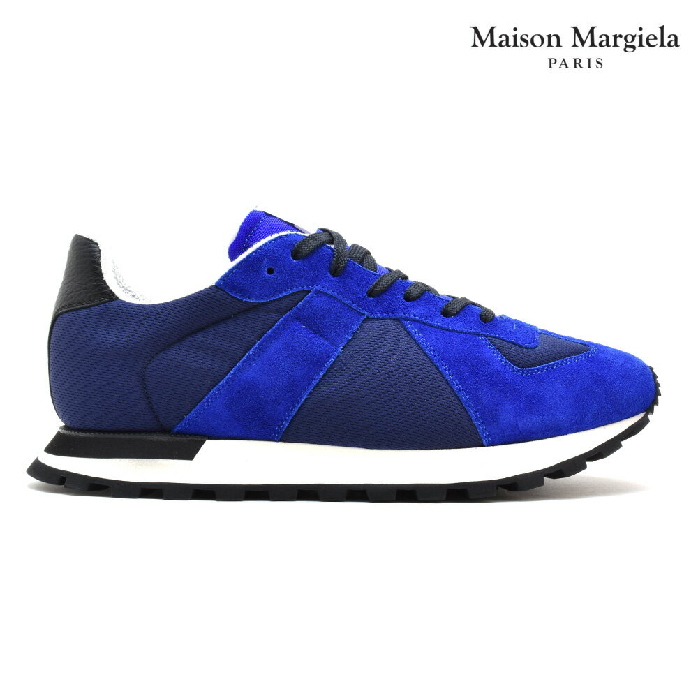 メゾンマルジェラ Maison Margiela S57WS0242 P1879/963 SNEAKER BLUE レプリカ ランナー ランニングシューズ ローカット スニーカー ブルー 青 メンズ【送料無料】