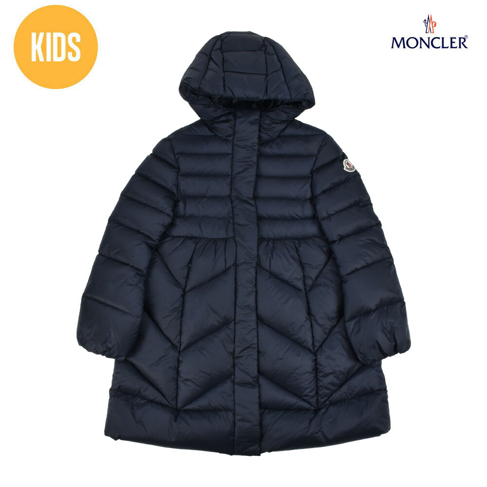 【楽天スーパーSALE】モンクレール MONCLER 49947.05 53048/778 PERCHES NAVY ダウンコート ダウンジャケット Aライン フード付き ネイビー キッズ サイズ8・10【送料無料】