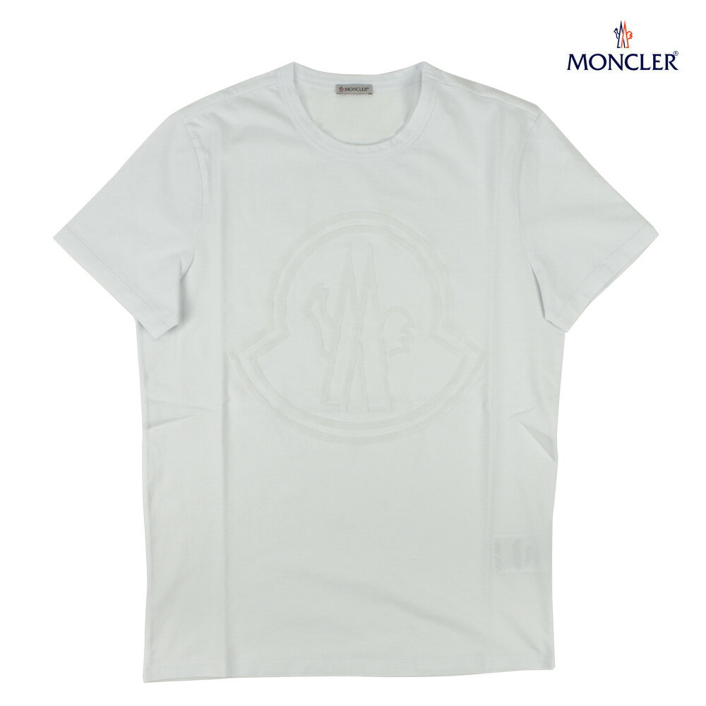 モンクレール Tシャツ メンズ 半袖 カットソー クルーネック ホワイト 白 MONCLER MAGLIA T-SHIRT