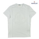 モンクレール Tシャツ メンズ 半袖 カットソー クルーネック ホワイト 白 MONCLER MAGLIA T-SHIRT【送料無料】