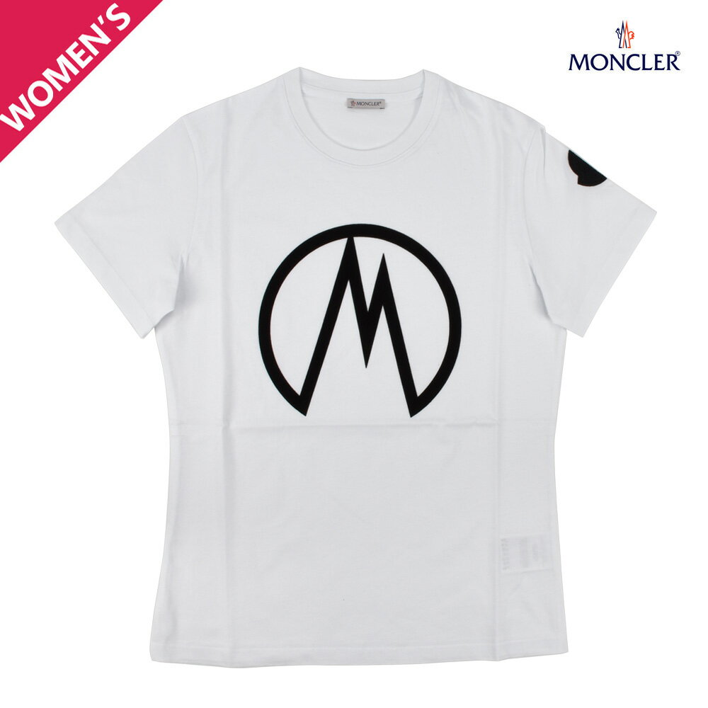 モンクレール Tシャツ レディース 半袖 カットソー トップス クルーネック ホワイト 白 MONCLER 【送料無料】のサムネイル