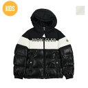 モンクレール ダウンジャケット キッズ ジュニア 子供用 ブルゾン フード付きダウン ブラック ホワイト 黒 白 MONCLER LAOTARI【送料無料】