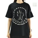 【RakutenファッションTHEセール】モンクレール Tシャツ レディース 半袖 カットソー クルーネック オーバーサイズ ホワイト ブラック 白 黒 T-SHIRT MONCLER 【送料無料】