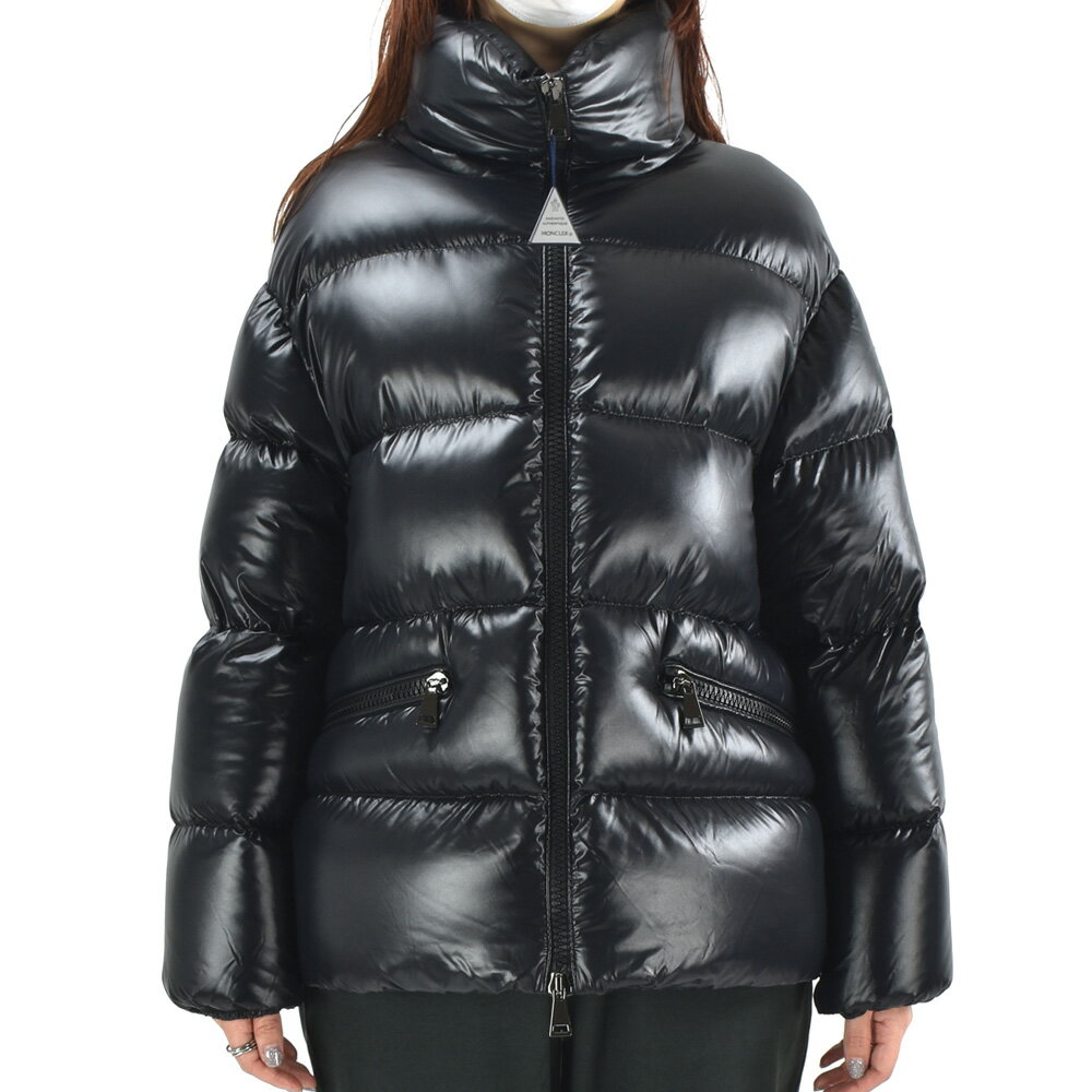 モンクレール ダウンジャケット ジェノス レディース アウター ロゴ ブラック 黒 GENOS GIUBBOTTO MONCLER【送料無料】