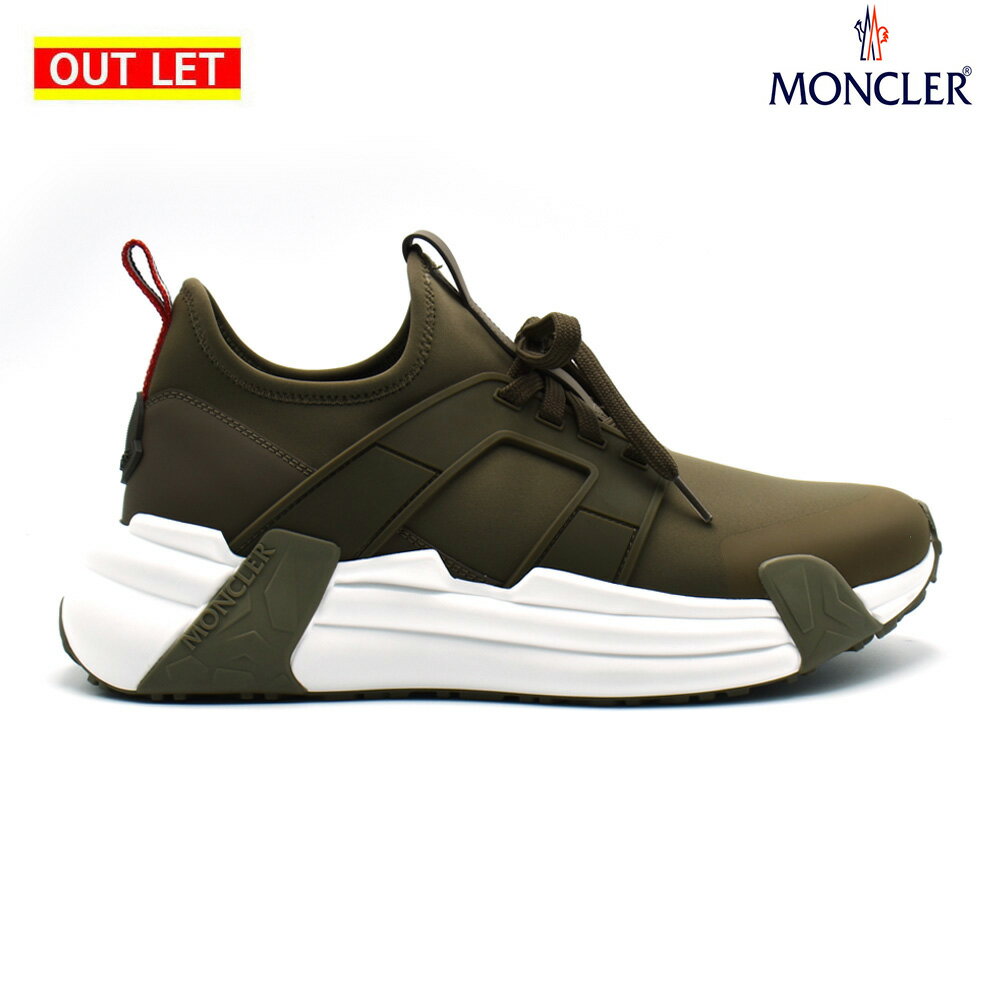 【アウトレット】【返品・交換不可】【左足外側ソールに黄ばみあり】モンクレール ルナローブ スニーカー メンズ ランニングシューズ サイズEUR42 カーキ LUNAROVE MONCLER 【送料無料】