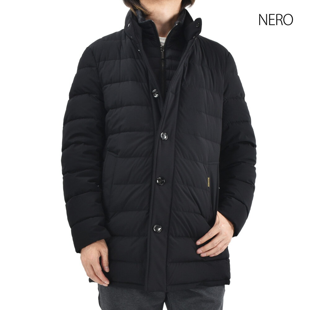ムーレー MooRER ダウンコート メンズ ダウンジャケット ブルゾン カレガーリ ブラック ダークブルー CALEGARI-KN【送料無料】