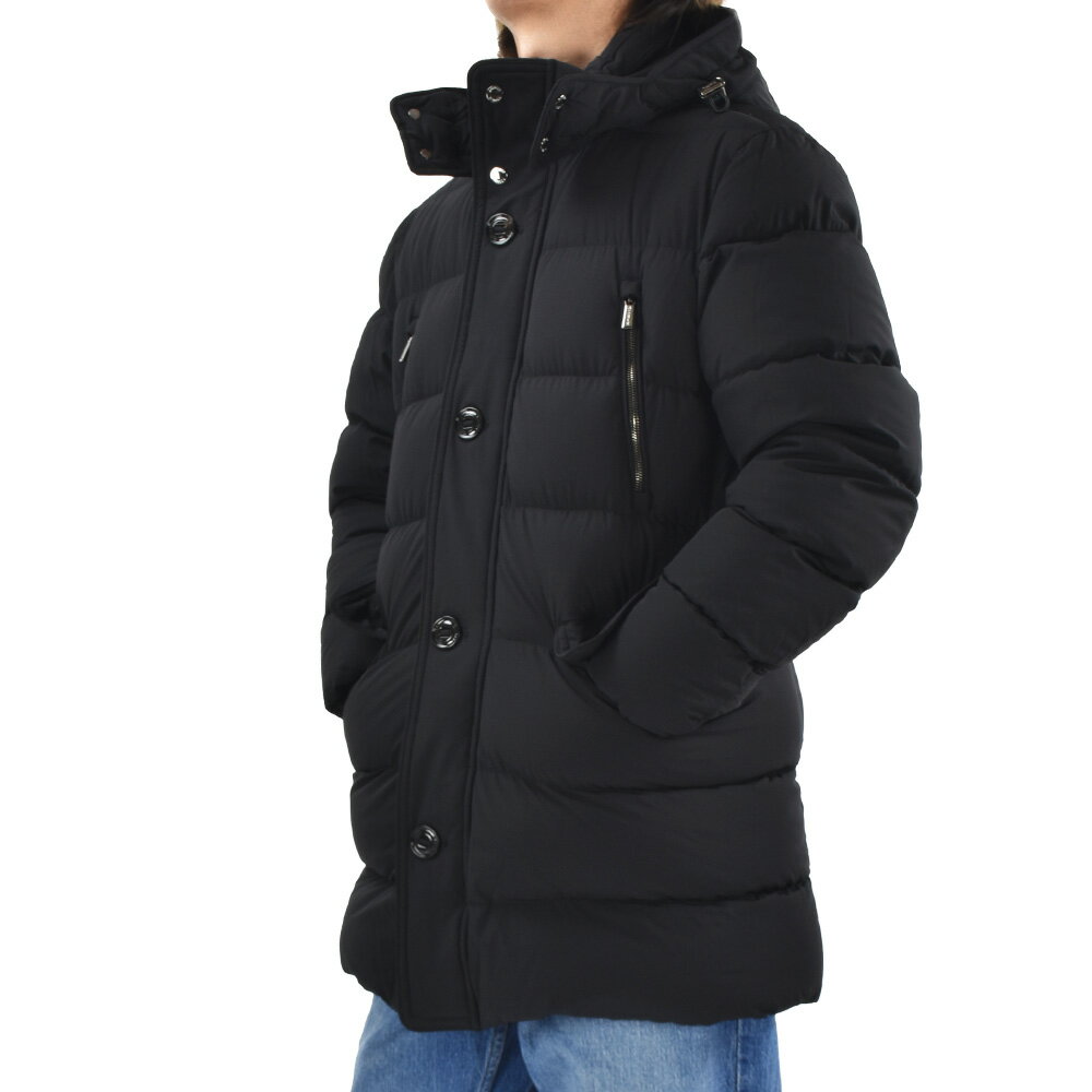 ムーレー MooRER ダウンコート メンズ ダウンジャケット ストレッチナイロンジャケット ブラック 黒 GORNER-KN【送料無料】