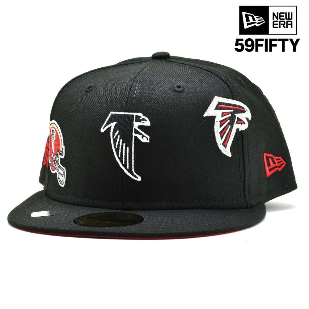 ニューエラ ジャスト ドン キャップ 59FIFTY NFL アトランタ ファルコンズ メンズ ベースボールキャップ 帽子 ブラック 黒 NEW ERA JUST DON NFL ATLANTA FALCONS