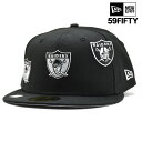 ニューエラ ジャスト ドン キャップ 59FIFTY NFL ラスベガス レイダース メンズ ベースボールキャップ 帽子 ブラック 黒 NEW ERA JUST DON NFL LAS VEGAS RAIDERS