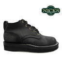 ニックス NICKS BOOTS ブーツOX OXFORD SMOOTH 4inch オックスフォード スムース 4インチBLACK WIDTH:E ブラック E ワイズ 【送料無料】