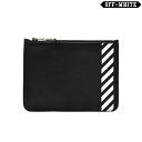 オフホワイト クラッチバッグ メンズ オフホワイト OFF-WHITE OMNF010S19C44032/1001 BAG DIAG FLAT POUCH BLACK クラッチバッグ ポーチ レザーバッグ ブラック 黒 メンズ【送料無料】