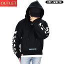 【アウトレット・訳あり/ZIP TIE破損】オフホワイト OFF-WHITE OMBB031S18192023/1001 DIAG TEMPERATURE パーカー プルオーバー スウェット フーディー バッグアシンメトリーデザイン ブラック BLACK 黒 メンズ 【送料無料】