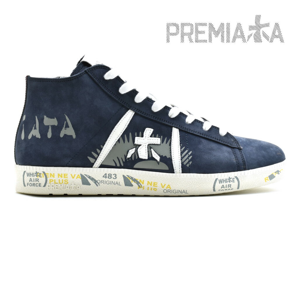 プレミアータ スニーカー メンズ 【SPECIAL SALE】プレミアータ PREMIATA TAYL 4252 NAVY ミッドカット スニーカー シューズ サイドジップ 靴 ネイビー 紺色 メンズ【送料無料】