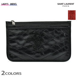 イヴ・サンローラン サンローラン パリ ニキ ポーチ メンズ レディース 財布 ウォレット ブラック レッド 赤 黒 YSL Saint Laurent Niki【送料無料】