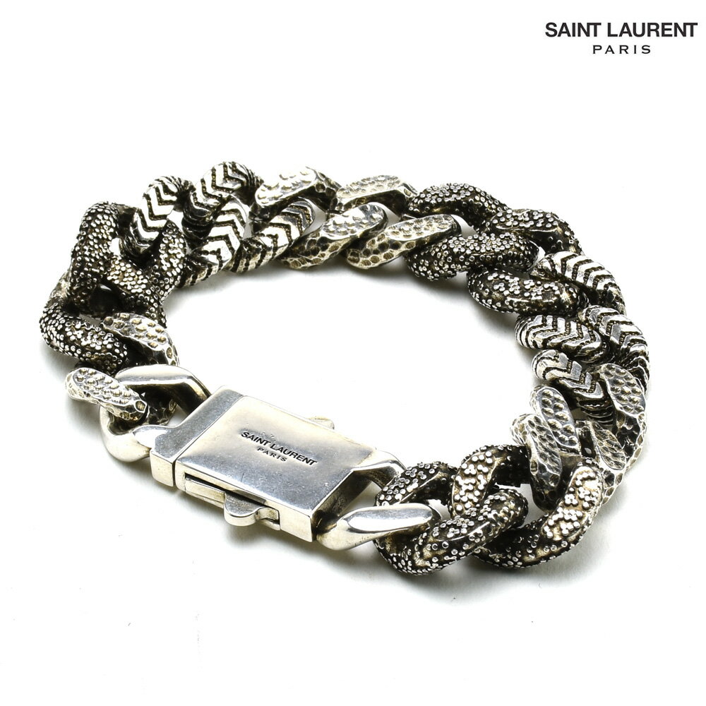 サンローラン パリ ブレスレット メンズ アクセサリー シルバー YSL Saint Laurent【送料無料】