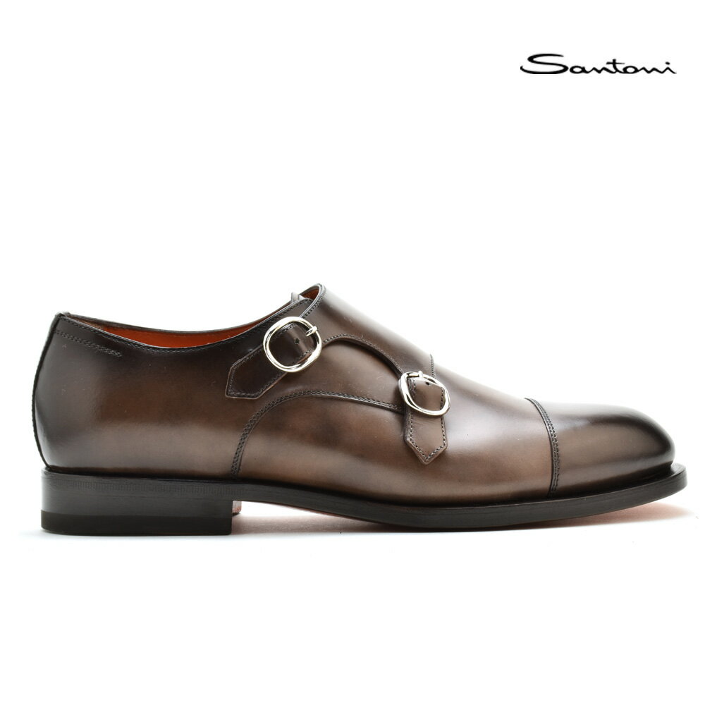 サントーニ ビジネスシューズ メンズ 【交換送料無料】サントーニ Santoni MCCO13973JC6IRYCM48 ROYAL ダブルモンクストラップ ドレスシューズ ビジネスシューズ 革靴 ブラウン系 メンズ【送料無料】