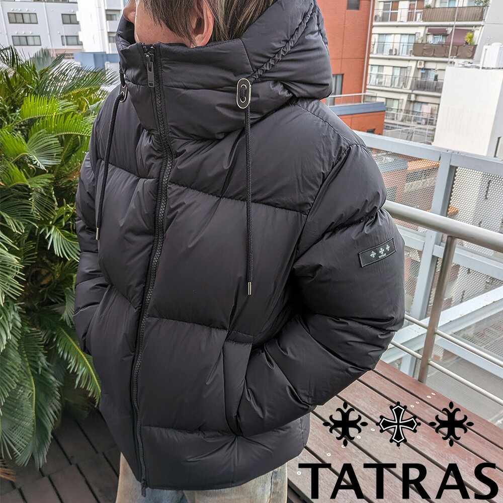 タトラス アゴルド ダウンジャケット ブラック 1 冬物 20AW アウター TATRAS - AGORDO (アゴルド) / ウール フーデッド ダウンジャケット