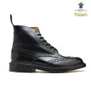 トリッカーズ カントリーブーツ メンズ ブラック 黒 BLACK ダブルレザーソール ウィングチップ ブローグシューズ TRICKER 039 S 2508【送料無料】