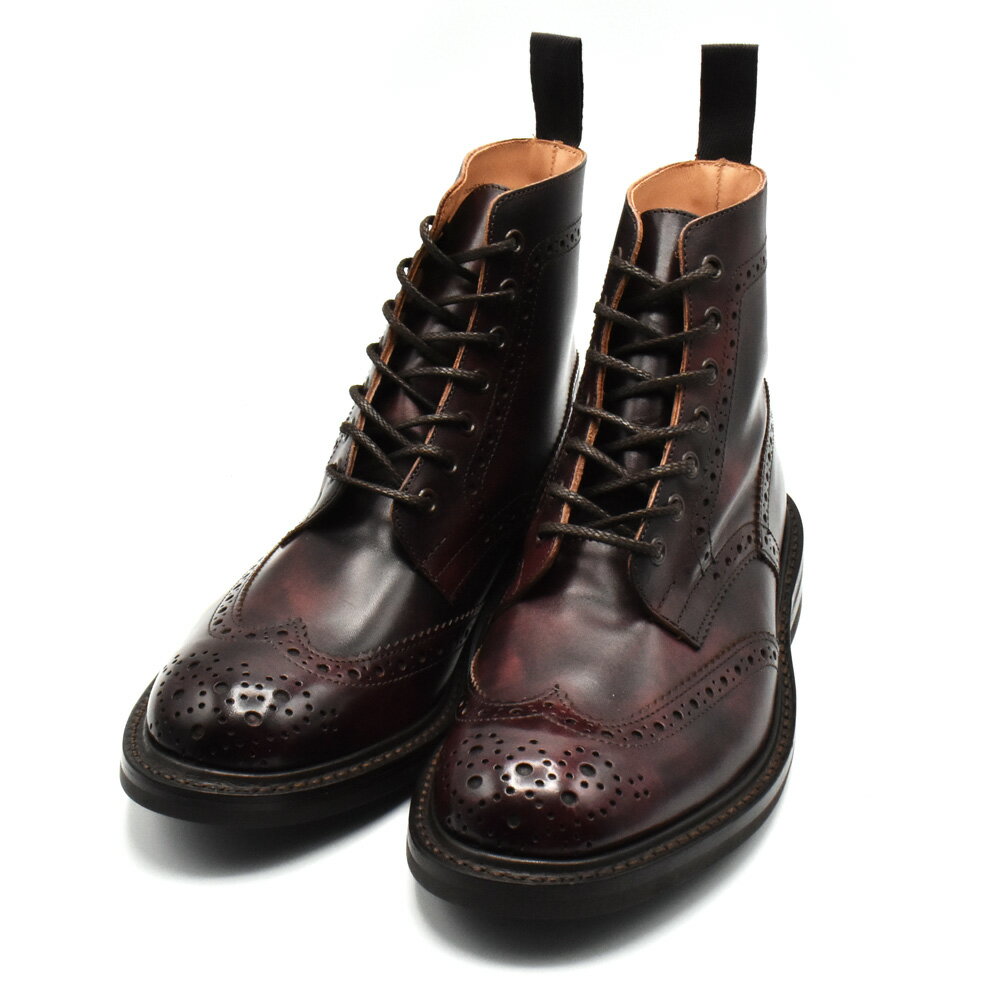 �ȥ�å����� TRICKER'S ����ȥ꡼�֡��� M2508 �⡼��ȥ� ��� �����ʥ��ȥ����� �����󥰥��å� �С�����ǥ��� Burgundy Museum Brogue Boots������̵����
