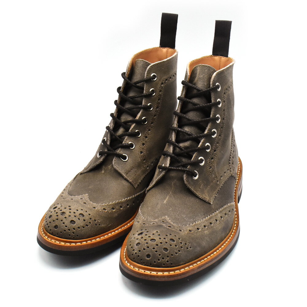 �ȥ�å����� TRICKER'S ����ȥ꡼�֡��� M2508 �⡼��ȥ� ��� �����ʥ��ȥ����� �����󥰥��å� �����ѥ� Champagne Waxy Commander Brogue Boots������̵����