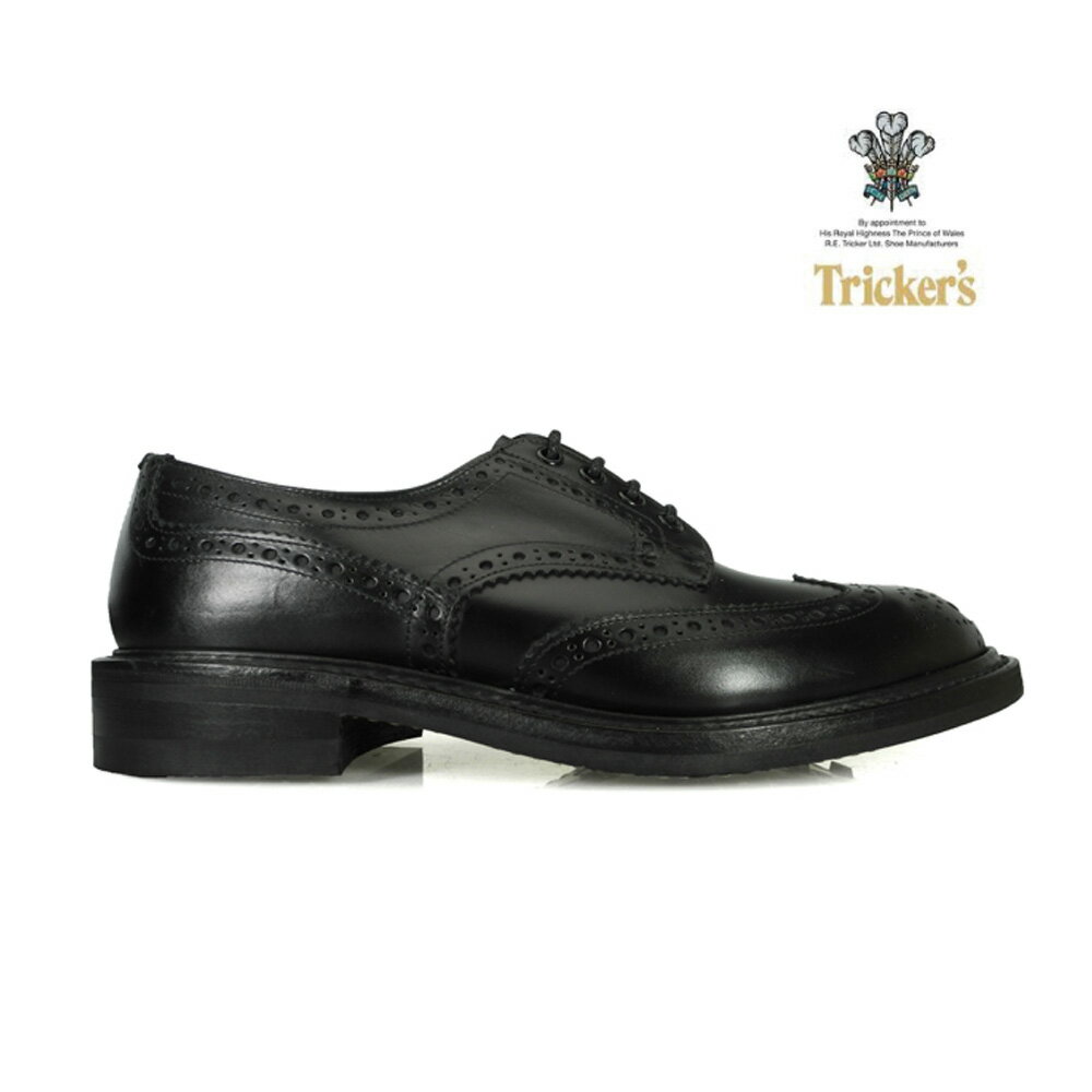 トリッカーズ バートン メンズ ダイナイトソール ブローグシューズ ブラック ボックス カーフ 黒 TRICKER'S M5633 BOURTON BROGUE SHOES BLACK BOX CALF【送料無料】