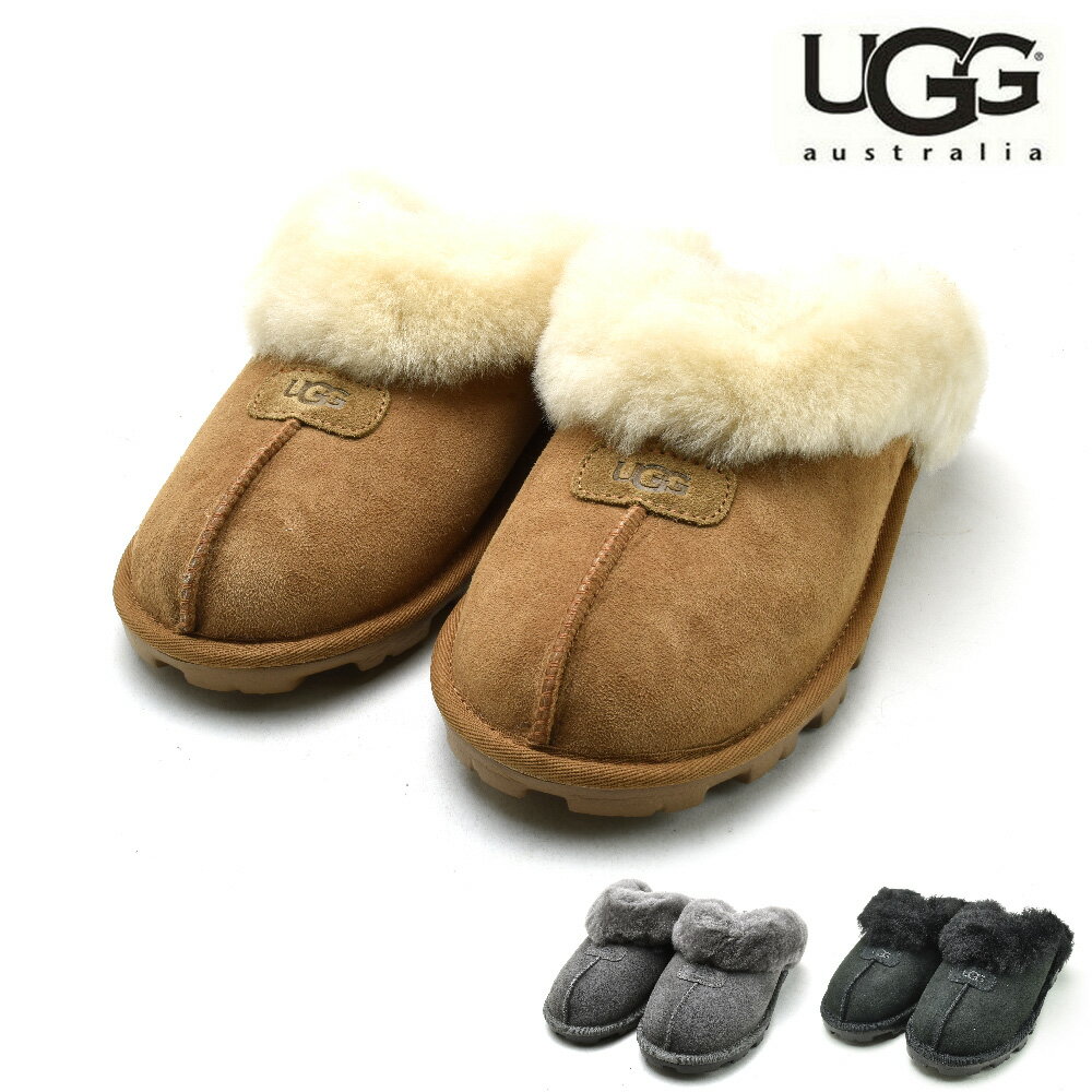 アグ コケット レディース サンダル ムートン サボ スリッパ ベージュ ブラック グレー 茶 黒 UGG COQUETTE