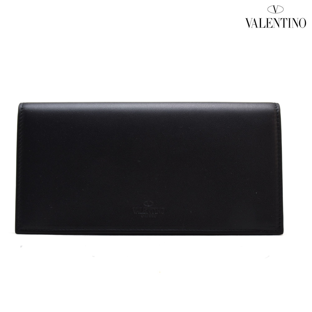 【SALE】ヴァレンティノ VALENTINO NY2P0715 VB2/28C 二つ折り長財布 ブラック 黒 ブルー 青 BLACK BLUE バイカラー メンズ 【送料無料】