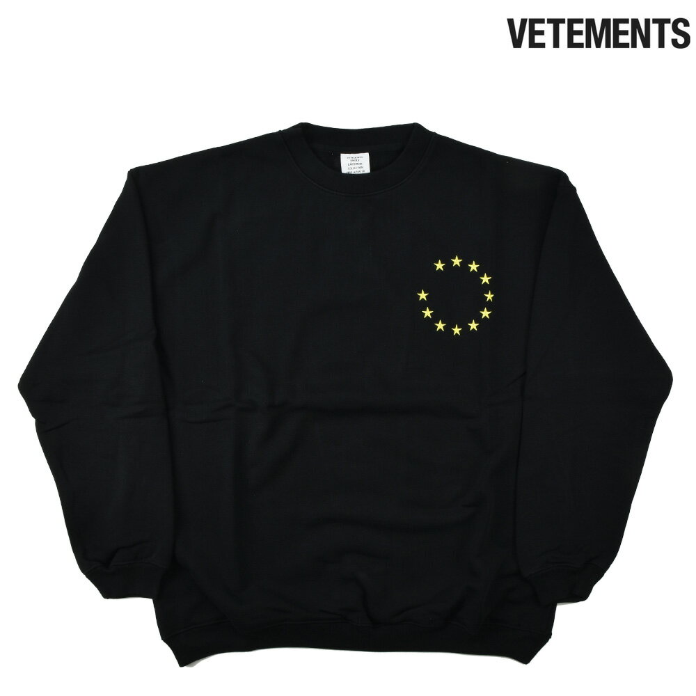 【SPECIAL SALE】ヴェトモン スウェット メンズ トレーナー バックプリント ブラック 黒 VETEMENTS MADE IN EUROPE SWEAT 【送料無料】