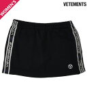 ヴェトモン ロゴテープ ミニスカート レディース スカート ブラック 黒 VETEMENTS LOGO TAPE SKIRT【送料無料】